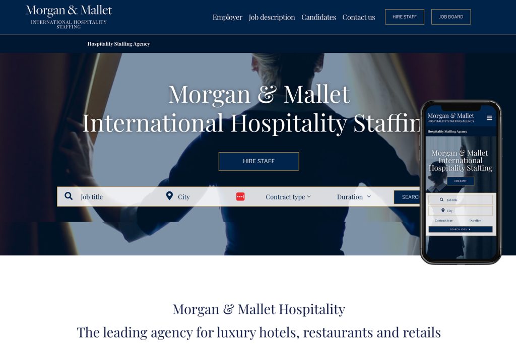 Création site web hospitality-staffing.agency
